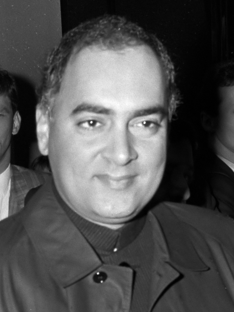 Portrait of Rajiv Gandhi in 1987
